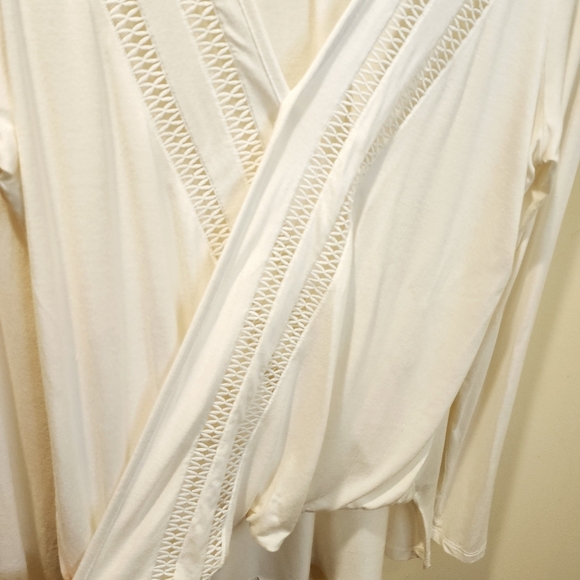 VENUS Ivory Wrap Long Sleeve Blouse - Picture 4 of 10